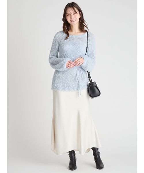 CELFORD（セルフォード）の「リボン付きフラッフィーニットプルオーバー（ニット/セーター・レディース・サックスブルー/オフホワイト/グレー・F）」の15枚目の写真