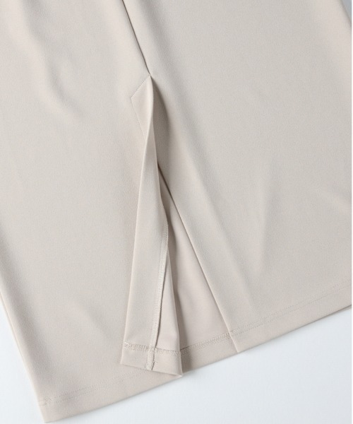 Right-on（ライトオン）の「【｢楽｣して｢ちゃんと見え｣が一番使える！】【HONEYSUCKLE ROSE】カットジョーゼットタイトスカート(ウエストゴム・ストレッチ・秋カラー・体型を拾いにくい・親子でお揃い）（スカート・レディース・イエロー/ダークグレー/ベージュ/ブラック・S/M/L）」の21枚目の写真