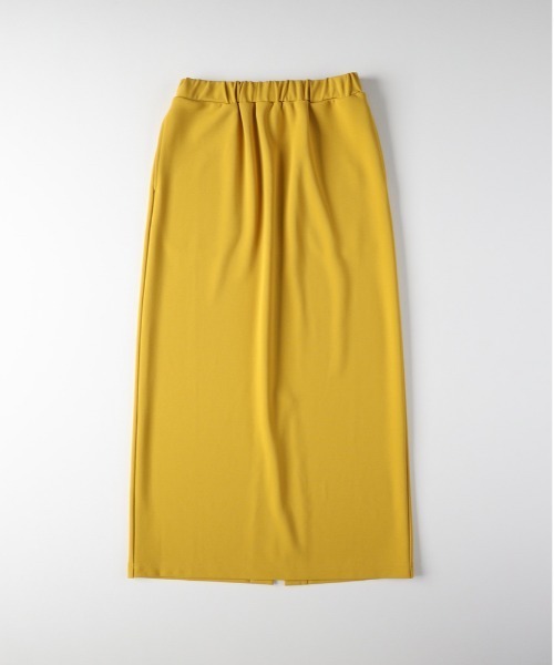 Right-on（ライトオン）の「【｢楽｣して｢ちゃんと見え｣が一番使える！】【HONEYSUCKLE ROSE】カットジョーゼットタイトスカート(ウエストゴム・ストレッチ・秋カラー・体型を拾いにくい・親子でお揃い）（スカート・レディース・イエロー/ダークグレー/ベージュ/ブラック・S/M/L）」の17枚目の写真