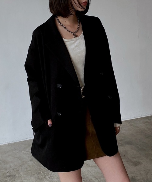 PAGEBOY(ページボーイ)の「【セットアップ対応】MIXボーンジャケット(テーラードジャケット・レディース・ブラウン/ブラック/チャコールグレー・SMALL/MEDIUM)」の2枚目の写真