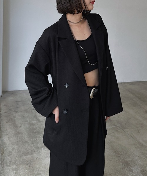 PAGEBOY(ページボーイ)の「【セットアップ対応】MIXボーンジャケット(テーラードジャケット・レディース・ブラウン/ブラック/チャコールグレー・SMALL/MEDIUM)」の16枚目の写真