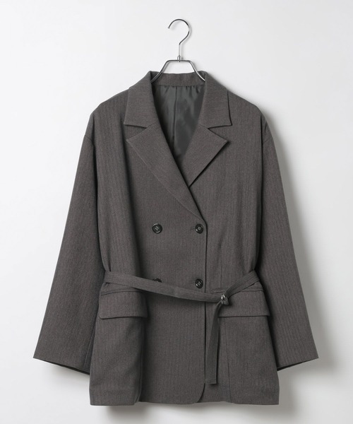 PAGEBOY(ページボーイ)の「【セットアップ対応】MIXボーンジャケット(テーラードジャケット・レディース・ブラウン/ブラック/チャコールグレー・SMALL/MEDIUM)」の6枚目の写真
