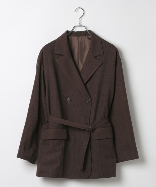 PAGEBOY(ページボーイ)の「【セットアップ対応】MIXボーンジャケット(テーラードジャケット・レディース・ブラウン/ブラック/チャコールグレー・SMALL/MEDIUM)」の8枚目の写真