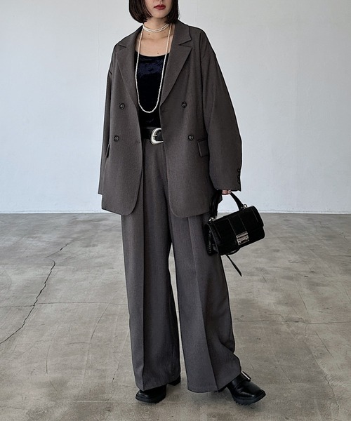 PAGEBOY(ページボーイ)の「【セットアップ対応】MIXボーンジャケット(テーラードジャケット・レディース・ブラウン/ブラック/チャコールグレー・SMALL/MEDIUM)」の22枚目の写真