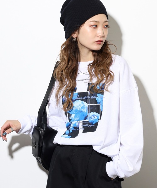 FUNALIVE(ファンアライブ)の「吸水速乾 UVカット ボックス ワイド シルエット 刺繍 転写Pt リブ付き ロンTEE(Tシャツ/カットソー・メンズ・チャコールグレー/ブラック系2/ホワイト系3/ブラック/ホワイト系1/ホワイト系2/ホワイト/ブラック系1/グレー系1/ブラック系3・M/L/LL)」の1枚目の写真