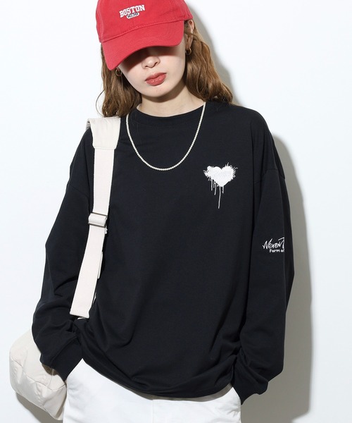 FUNALIVE(ファンアライブ)の「吸水速乾 UVカット ボックス ワイド シルエット 刺繍 転写Pt リブ付き ロンTEE(Tシャツ/カットソー・メンズ・チャコールグレー/ブラック系2/ホワイト系3/ブラック/ホワイト系1/ホワイト系2/ホワイト/ブラック系1/グレー系1/ブラック系3・M/L/LL)」の5枚目の写真