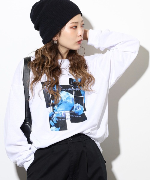 FUNALIVE(ファンアライブ)の「吸水速乾 UVカット ボックス ワイド シルエット 刺繍 転写Pt リブ付き ロンTEE(Tシャツ/カットソー・メンズ・チャコールグレー/ブラック系2/ホワイト系3/ブラック/ホワイト系1/ホワイト系2/ホワイト/ブラック系1/グレー系1/ブラック系3・M/L/LL)」の22枚目の写真