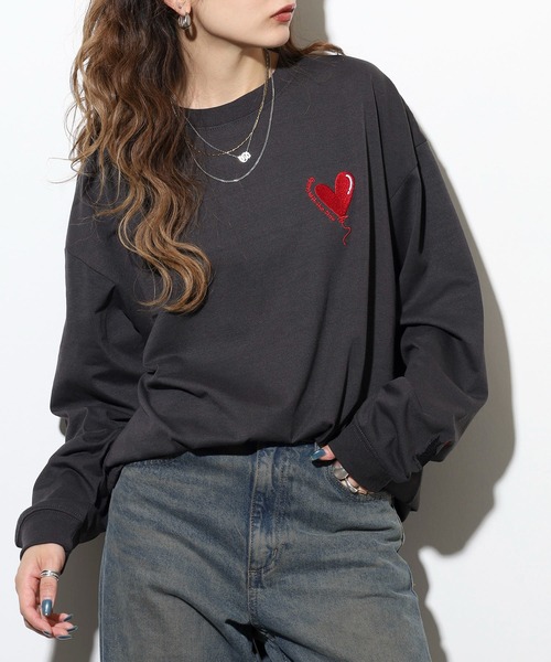 FUNALIVE(ファンアライブ)の「吸水速乾 UVカット ボックス ワイド シルエット 刺繍 転写Pt リブ付き ロンTEE(Tシャツ/カットソー・メンズ・チャコールグレー/ブラック系2/ホワイト系3/ブラック/ホワイト系1/ホワイト系2/ホワイト/ブラック系1/グレー系1/ブラック系3・M/L/LL)」の19枚目の写真