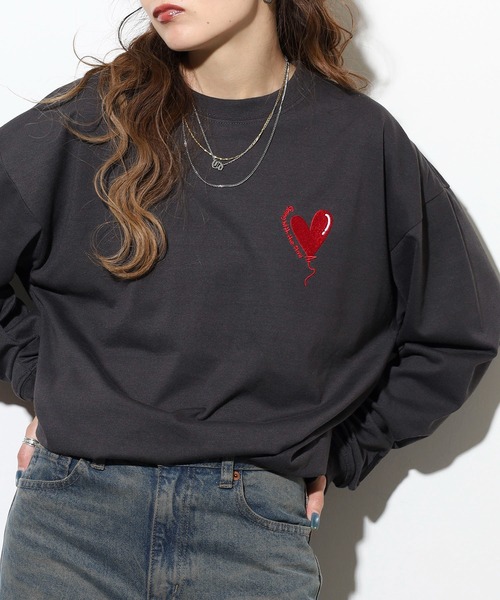 FUNALIVE(ファンアライブ)の「吸水速乾 UVカット ボックス ワイド シルエット 刺繍 転写Pt リブ付き ロンTEE(Tシャツ/カットソー・メンズ・チャコールグレー/ブラック系2/ホワイト系3/ブラック/ホワイト系1/ホワイト系2/ホワイト/ブラック系1/グレー系1/ブラック系3・M/L/LL)」の18枚目の写真