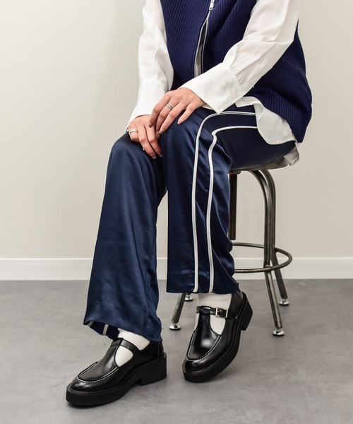 FABIO RUSCONI（ファビオルスコーニ）の「【FABIO RUSCONI】ラウンドトウ厚底Tストラップシューズ(F51633)（ドレスシューズ・レディース・ブラック系その他/ブラック・38/37/36）」の6枚目の写真