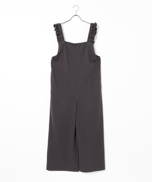 Honeys（ハニーズ）の「【イージーケア】肩フリルオールインワン（サロペット/オーバーオール・レディース・チャコール/ブラウン/ブラック・L/LL/M/S）」の19枚目の写真