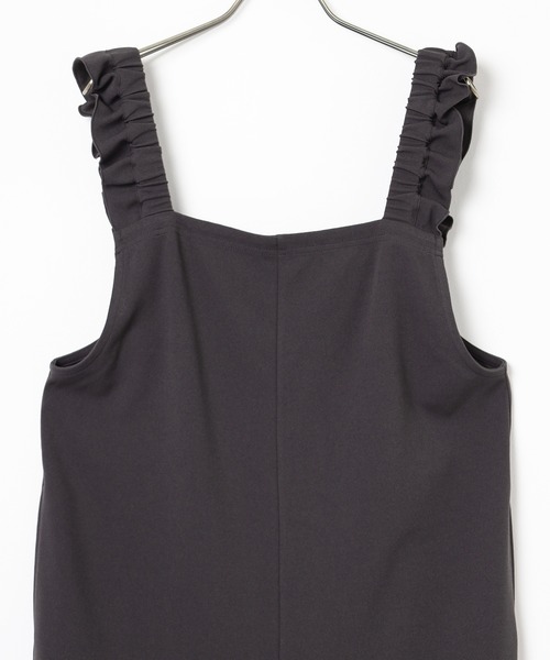 Honeys（ハニーズ）の「【イージーケア】肩フリルオールインワン（サロペット/オーバーオール・レディース・チャコール/ブラウン/ブラック・L/LL/M/S）」の20枚目の写真