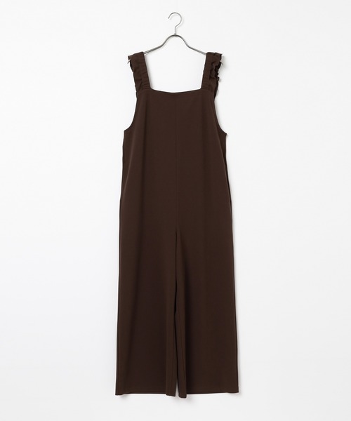 Honeys（ハニーズ）の「【イージーケア】肩フリルオールインワン（サロペット/オーバーオール・レディース・チャコール/ブラウン/ブラック・L/LL/M/S）」の21枚目の写真