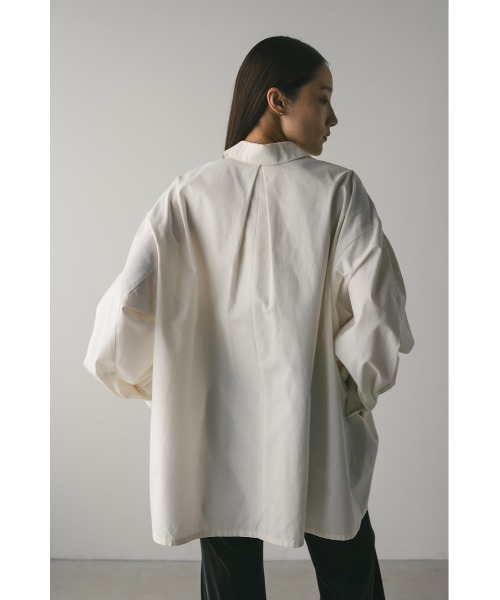 STYLEMIXER(スタイルミキサー)の「2WAYオーバーサイズシャツ 秋服(シャツ/ブラウス・レディース・ライトベージュ/ダークグリーン/ホワイト・FREE)」の11枚目の写真