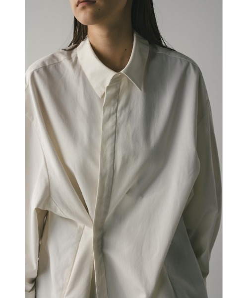 STYLEMIXER(スタイルミキサー)の「2WAYオーバーサイズシャツ 秋服(シャツ/ブラウス・レディース・ライトベージュ/ダークグリーン/ホワイト・FREE)」の12枚目の写真