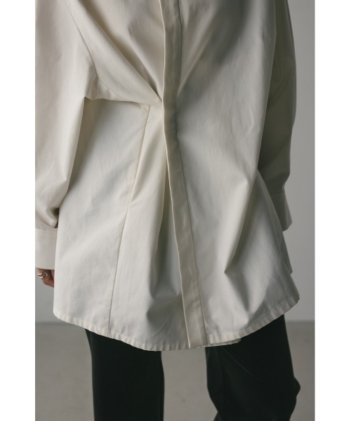 STYLEMIXER(スタイルミキサー)の「2WAYオーバーサイズシャツ 秋服(シャツ/ブラウス・レディース・ライトベージュ/ダークグリーン/ホワイト・FREE)」の13枚目の写真
