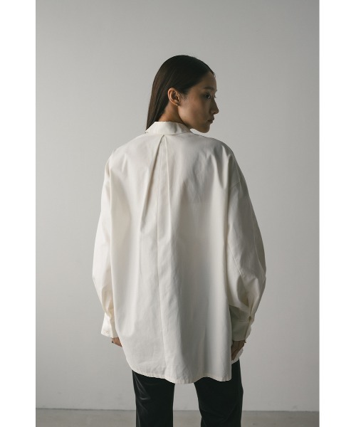 STYLEMIXER(スタイルミキサー)の「2WAYオーバーサイズシャツ 秋服(シャツ/ブラウス・レディース・ライトベージュ/ダークグリーン/ホワイト・FREE)」の14枚目の写真