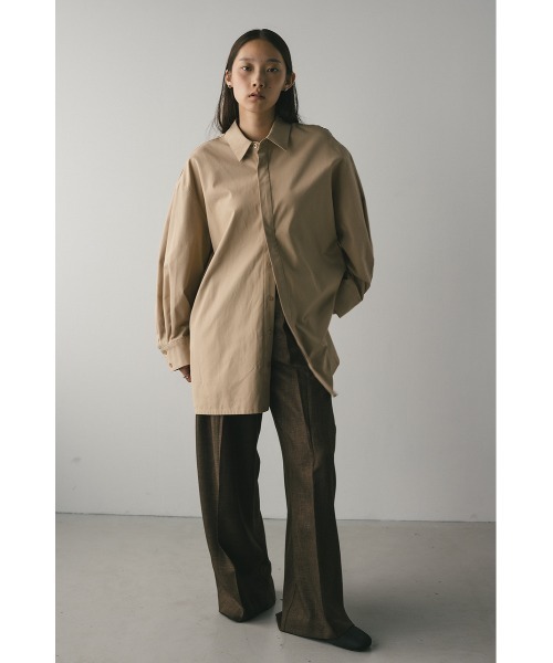 STYLEMIXER(スタイルミキサー)の「2WAYオーバーサイズシャツ 秋服(シャツ/ブラウス・レディース・ライトベージュ/ダークグリーン/ホワイト・FREE)」の19枚目の写真