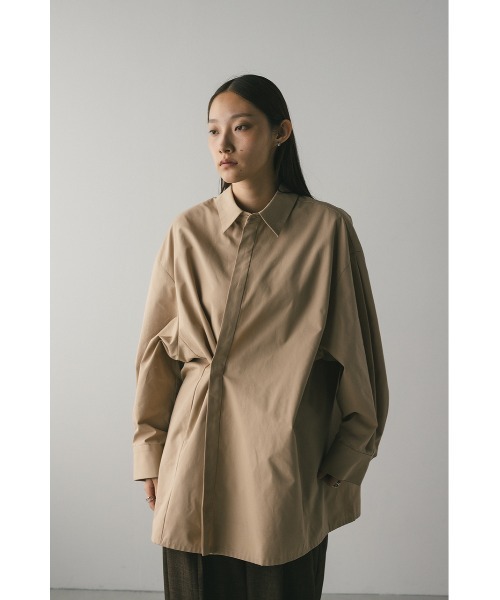 STYLEMIXER(スタイルミキサー)の「2WAYオーバーサイズシャツ 秋服(シャツ/ブラウス・レディース・ライトベージュ/ダークグリーン/ホワイト・FREE)」の22枚目の写真