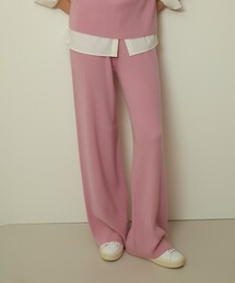 ウールリブニットパンツ