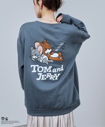 TOM&JERRY トムとジェリー タフィー サガラ刺繍 裏毛 トレーナー
