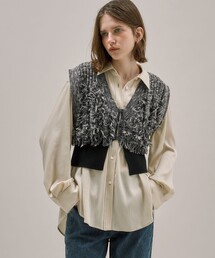 public tokyo モヘア ボリュームスリーブ ニット サックス public tokyo モヘア ボリュームスリーブ ニット サックス public