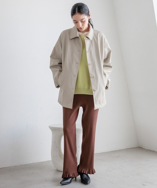 LOWRYS FARM（ローリーズファーム）の「レザーカバーオール　580815（カバーオール・レディース・ブラック/ブラウン/アイボリー・FREE）」の4枚目の写真