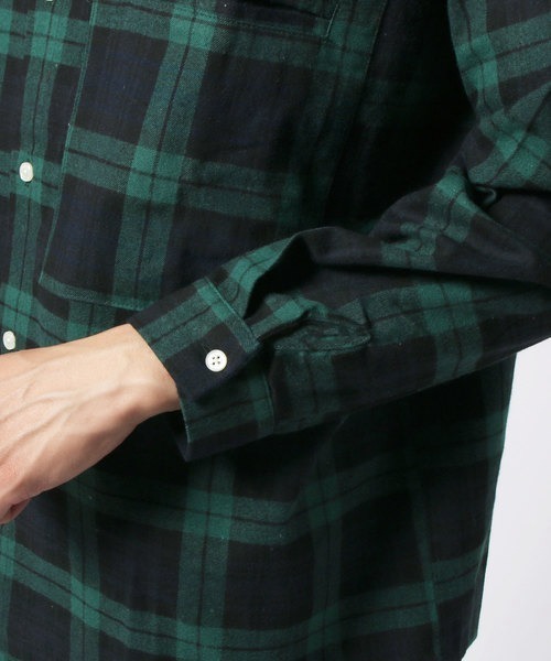 SHISKY（シスキー）の「【オーバーサイズ ネルシャツ】ワイドシルエット　チェック柄ネルシャツ（シャツ/ブラウス・メンズ・ベージュ系その他/レッド系その他/ベージュ系その他2/ブルー系その他/グリーン系その他・FREE）」の21枚目の写真