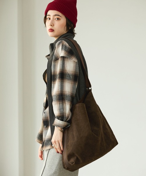 GEORGE'S(ジョージズ)の「ECO スエードBAG(ショルダーバッグ・レディース・ブラウン/ブラック・FREE)」の6枚目の写真