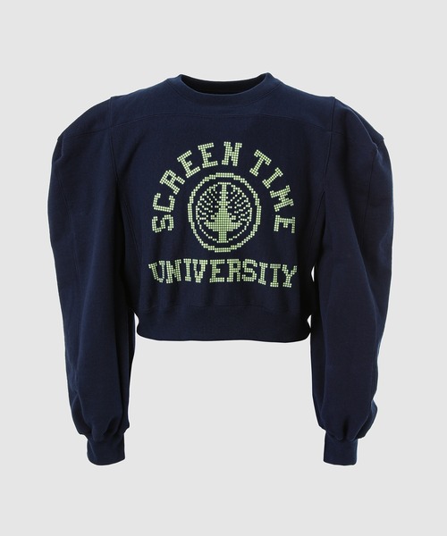 ANREALAGE（アンリアレイジ）の「BOX CREW NECK SWEAT（スウェット・メンズ・ブラック/ネイビー・46/38）」の2枚目の写真