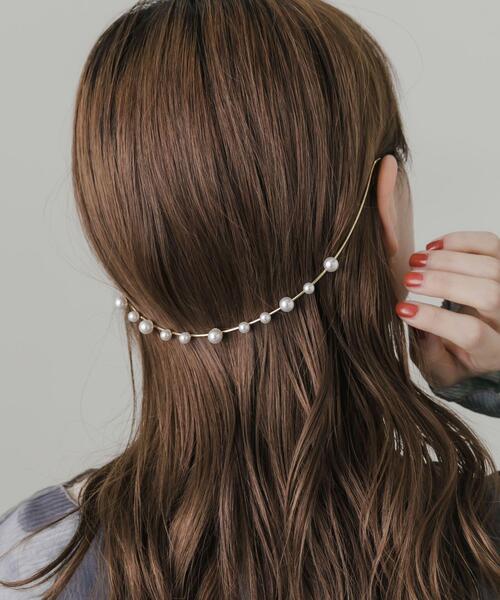 【極美品】acca カチューシャ パール コールド 2021 春 パールスタッズカチューシャ | ACCA