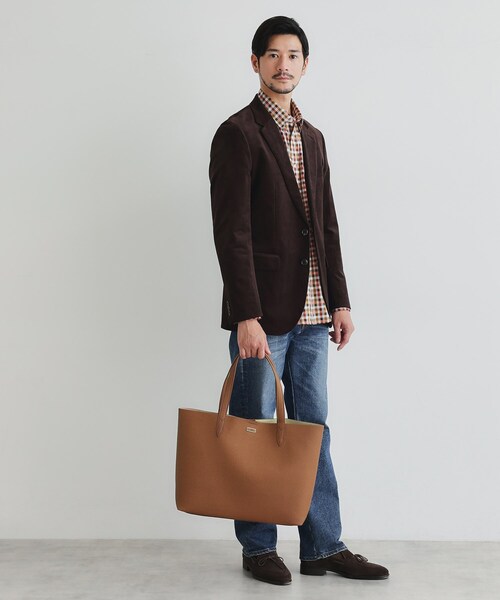 TAKEO KIKUCHI(タケオキクチ)の「PUボンディングトートバッグ(トートバッグ・メンズ・ブラック/ブルー系その他/ダークオレンジ・00)」の16枚目の写真