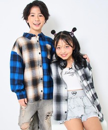 ANAP kids | クレイジー チェック シャツ【ジュニアお揃い】(シャツ/ブラウス)