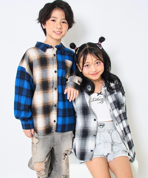 クレイジー チェック シャツ【ジュニアお揃い】（シャツ/ブラウス