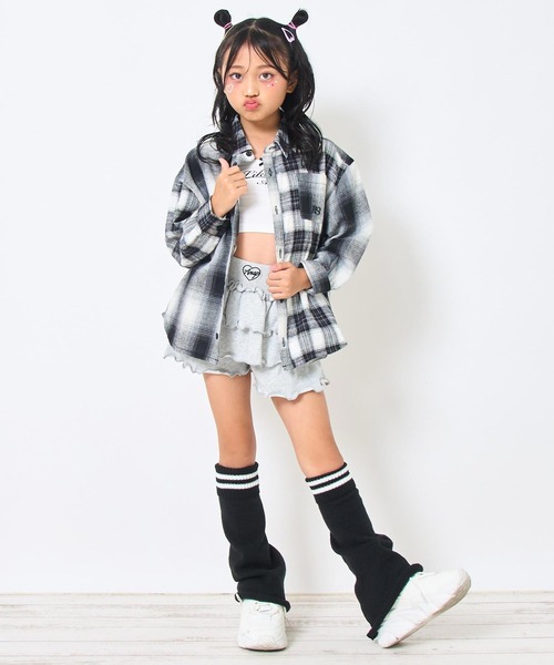 ANAP kids（アナップキッズ）の「クレイジー チェック シャツ【ジュニアお揃い】（シャツ/ブラウス・キッズ・ブラウン/グレー・110/130/120）」の8枚目の写真