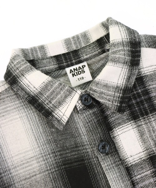 ANAP kids（アナップキッズ）の「クレイジー チェック シャツ【ジュニアお揃い】（シャツ/ブラウス・キッズ・ブラウン/グレー・110/130/120）」の17枚目の写真