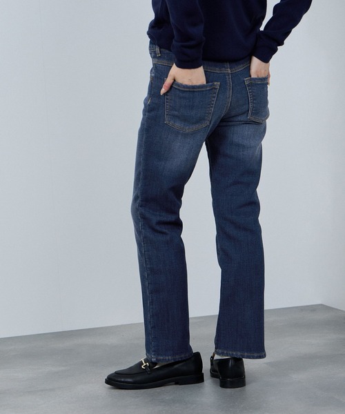 NAVY(ネイビー)の「nAvy マックヒート裏起毛スリムストレート(デニムパンツ・レディース・ブルー系1/ブラック/ブルー系2・XS/S/M/L)」の6枚目の写真