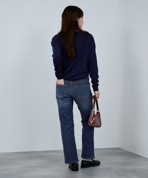 NAVY(ネイビー)の「nAvy マックヒート裏起毛スリムストレート(デニムパンツ・レディース・ブルー系1/ブラック/ブルー系2・XS/S/M/L)」の9枚目の写真