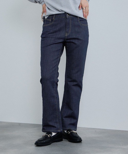 NAVY(ネイビー)の「nAvy マックヒート裏起毛スリムストレート(デニムパンツ・レディース・ブルー系1/ブラック/ブルー系2・XS/S/M/L)」の10枚目の写真