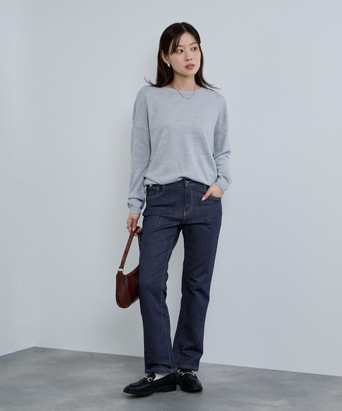 NAVY(ネイビー)の「nAvy マックヒート裏起毛スリムストレート(デニムパンツ・レディース・ブルー系1/ブラック/ブルー系2・XS/S/M/L)」の12枚目の写真