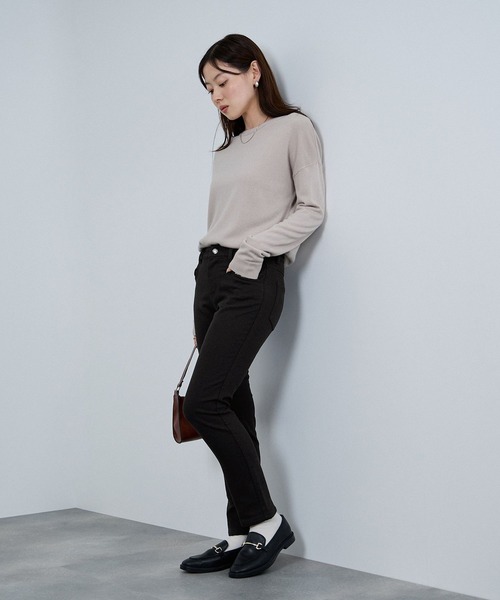NAVY(ネイビー)の「nAvy マックヒート裏起毛スリムストレート(デニムパンツ・レディース・ブルー系1/ブラック/ブルー系2・XS/S/M/L)」の16枚目の写真
