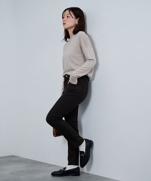 NAVY(ネイビー)の「nAvy マックヒート裏起毛スリムストレート(デニムパンツ・レディース・ブルー系1/ブラック/ブルー系2・XS/S/M/L)」の18枚目の写真