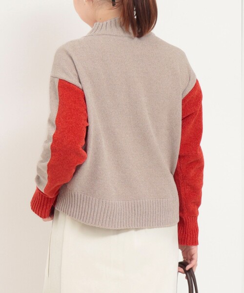 MICO COULIER（ミコクリエ）の「モール配色ハイネックプルオーバーニット（ニット/セーター・レディース・イエロー/オレンジ/ベビーピンク・38）」の5枚目の写真