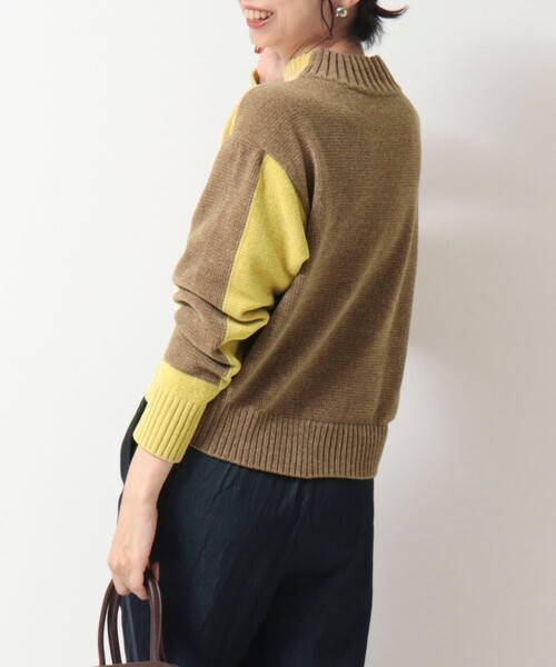 MICO COULIER（ミコクリエ）の「モール配色ハイネックプルオーバーニット（ニット/セーター・レディース・イエロー/オレンジ/ベビーピンク・38）」の11枚目の写真