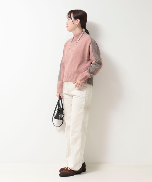 MICO COULIER（ミコクリエ）の「モール配色ハイネックプルオーバーニット（ニット/セーター・レディース・イエロー/オレンジ/ベビーピンク・38）」の14枚目の写真