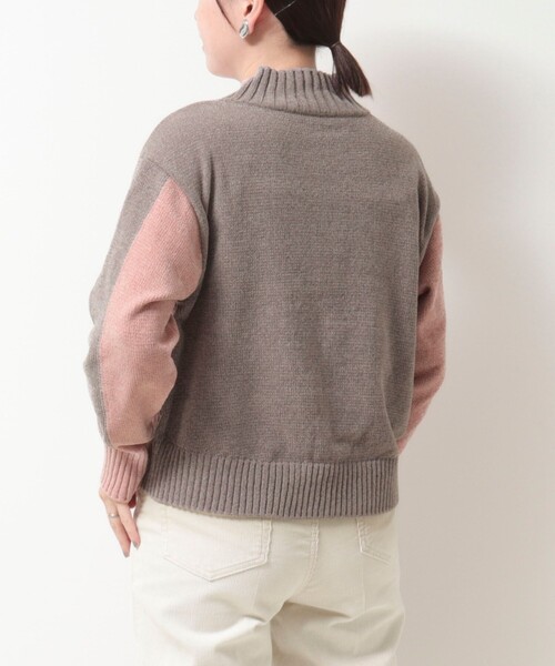 MICO COULIER（ミコクリエ）の「モール配色ハイネックプルオーバーニット（ニット/セーター・レディース・イエロー/オレンジ/ベビーピンク・38）」の15枚目の写真