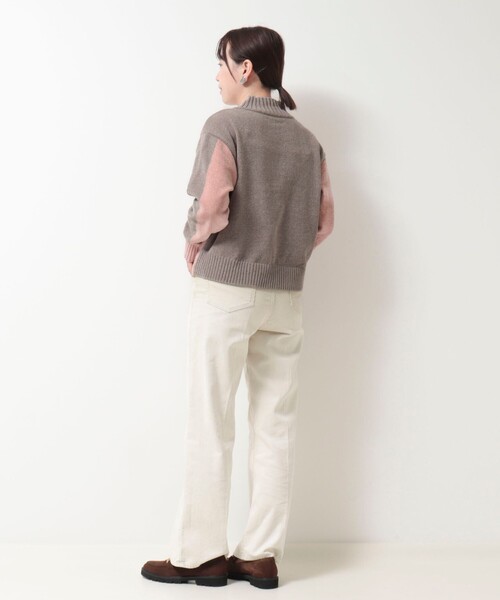 MICO COULIER（ミコクリエ）の「モール配色ハイネックプルオーバーニット（ニット/セーター・レディース・イエロー/オレンジ/ベビーピンク・38）」の16枚目の写真