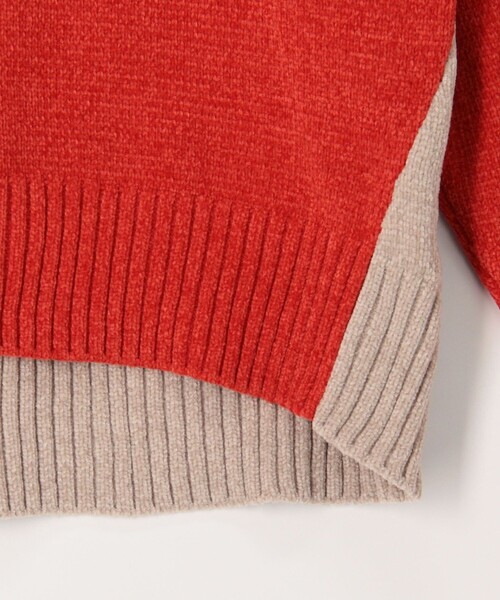 MICO COULIER（ミコクリエ）の「モール配色ハイネックプルオーバーニット（ニット/セーター・レディース・イエロー/オレンジ/ベビーピンク・38）」の20枚目の写真