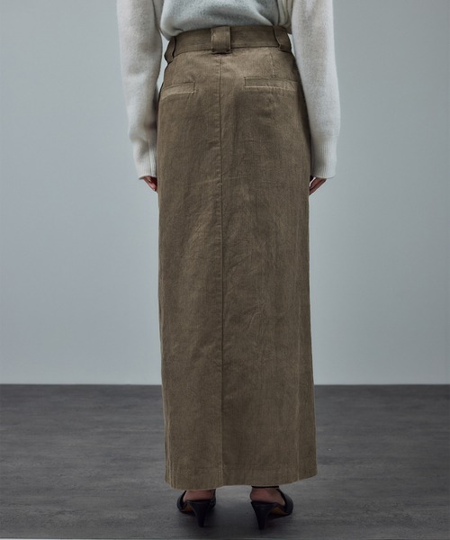 SALON adam et rope'（サロン アダム エ ロペ）の「【WEB限定】オーガニックコットンコーデュロイナロースカート（スカート・レディース・チャコールグレー/ベージュ系その他・S/M）」の9枚目の写真