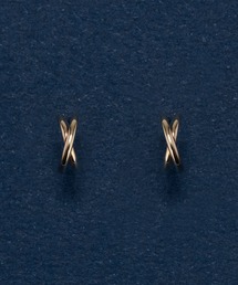 Phoebe（フィービィー）の「【K10】クロッシングピアス　ゴールド/BOX付き（ピアス（両耳用））」